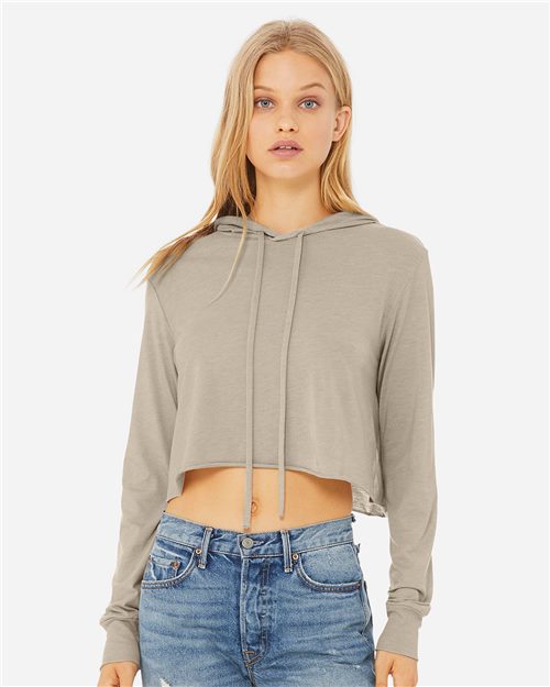 BELLA + CANVAS Women’s Triblend Crop Long Sleeve Hoodie 8512