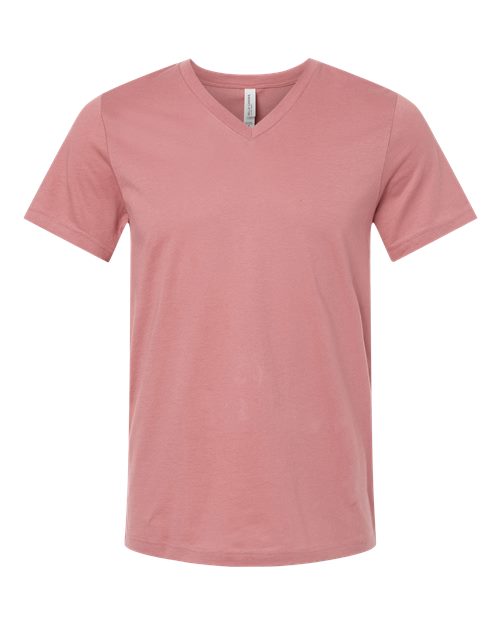 BELLA + CANVAS Unisex Jersey V-Neck Tee 3005 - Mauve