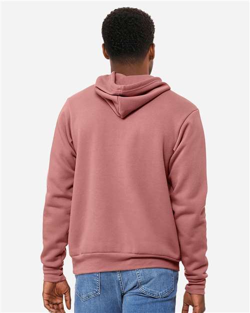 BELLA + CANVAS Unisex Sponge Fleece Hoodie Sweatshirt 3719 - Mauve