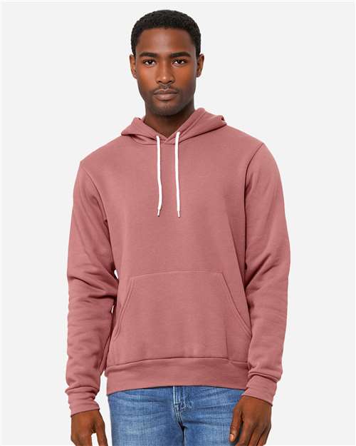 BELLA + CANVAS Unisex Sponge Fleece Hoodie Sweatshirt 3719 - Mauve