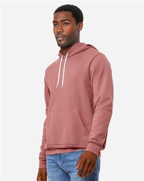 BELLA + CANVAS Unisex Sponge Fleece Hoodie Sweatshirt 3719 - Mauve