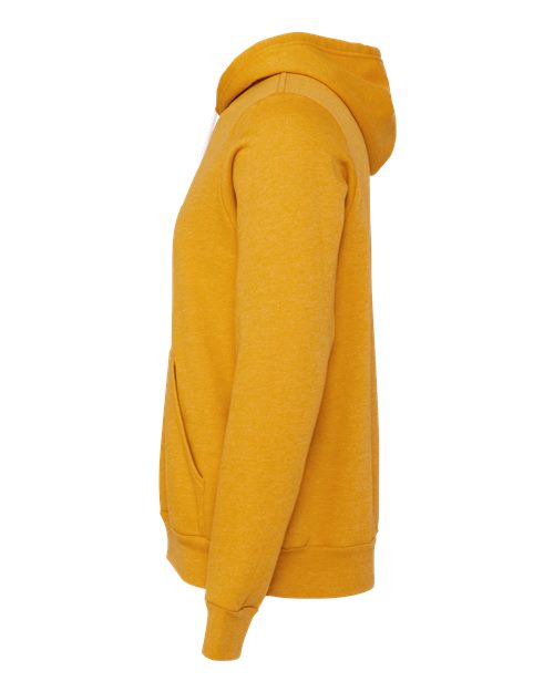 BELLA + CANVAS Unisex Sponge Fleece Hoodie Sweatshirt 3719 - Heather Mustard