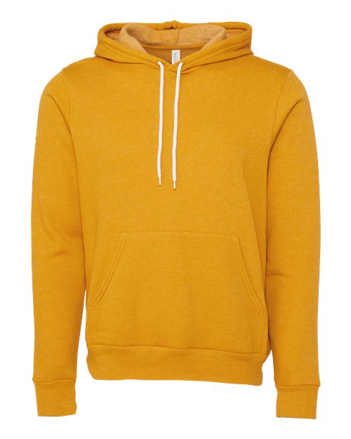 BELLA + CANVAS Unisex Sponge Fleece Hoodie Sweatshirt 3719 - Heather Mustard