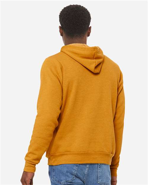 BELLA + CANVAS Unisex Sponge Fleece Hoodie Sweatshirt 3719 - Heather Mustard