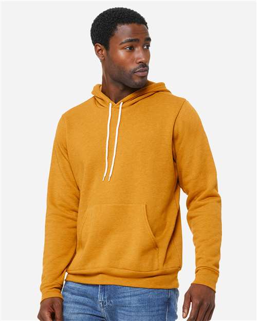 BELLA + CANVAS Unisex Sponge Fleece Hoodie Sweatshirt 3719 - Heather Mustard