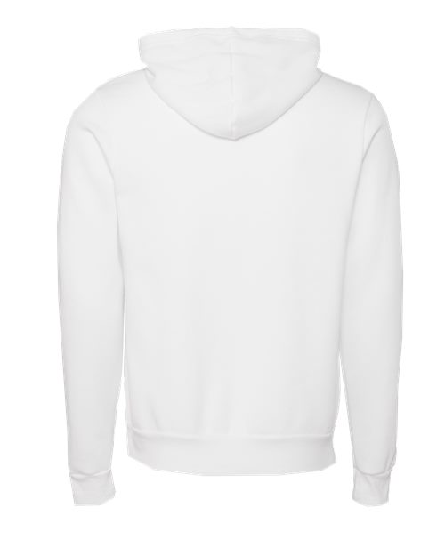 BELLA + CANVAS Unisex Sponge Fleece Hoodie Sweatshirt 3719 - DTG White