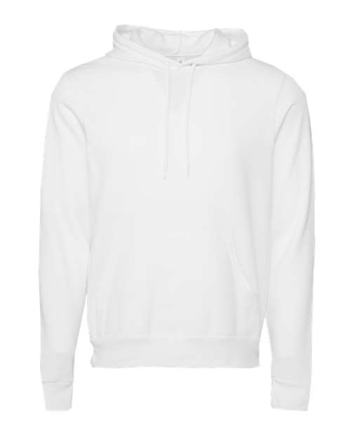 BELLA + CANVAS Unisex Sponge Fleece Hoodie Sweatshirt 3719 - DTG White
