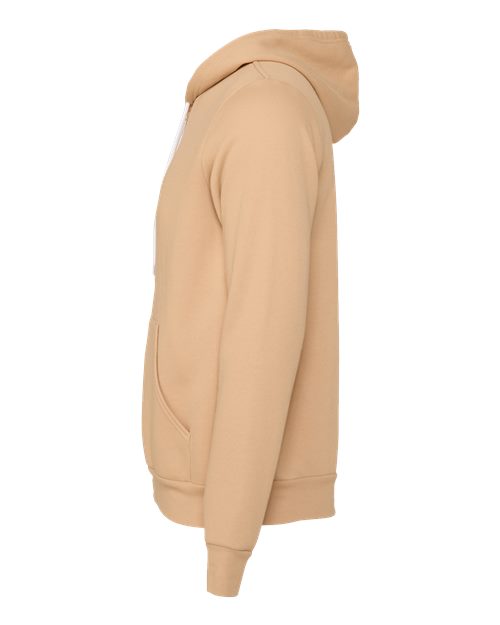 BELLA + CANVAS Unisex Sponge Fleece Full-Zip Hoodie Sweatshirt 3739 - Heather Sand Dune
