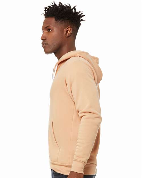 BELLA + CANVAS Unisex Sponge Fleece Full-Zip Hoodie Sweatshirt 3739 - Heather Sand Dune
