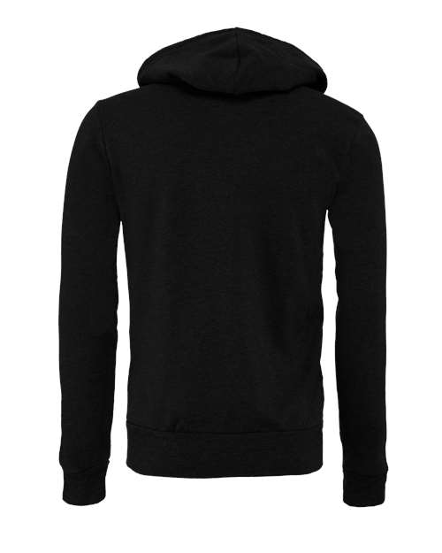 BELLA + CANVAS Unisex Sponge Fleece Full-Zip Hoodie Sweatshirt 3739 - Black Heather