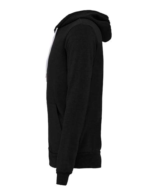 BELLA + CANVAS Unisex Sponge Fleece Full-Zip Hoodie Sweatshirt 3739 - Black Heather