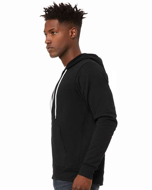 BELLA + CANVAS Unisex Sponge Fleece Full-Zip Hoodie Sweatshirt 3739 - Black Heather