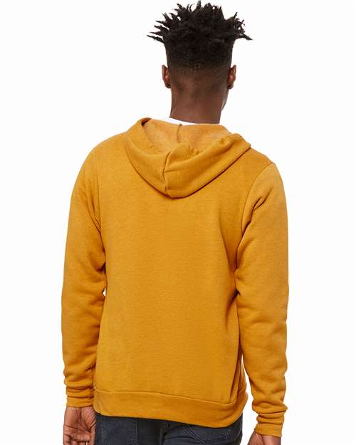 BELLA + CANVAS Unisex Sponge Fleece Full-Zip Hoodie Sweatshirt 3739 - Heather Mustard