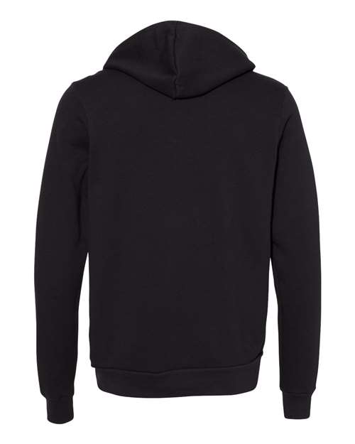 BELLA + CANVAS Unisex Sponge Fleece Full-Zip Hoodie Sweatshirt 3739 - DTG Black
