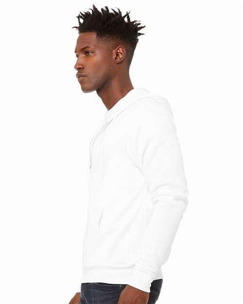 BELLA + CANVAS Unisex Sponge Fleece Full-Zip Hoodie Sweatshirt 3739 - DTG White