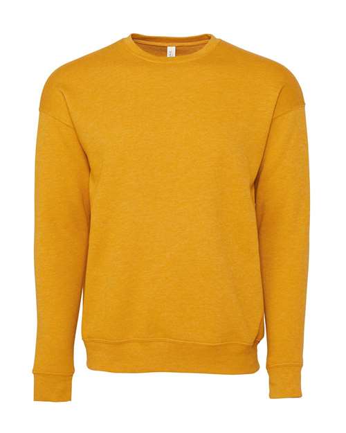 BELLA + CANVAS Unisex Sponge Fleece Drop Shoulder Crewneck Sweatshirt 3945 - Heather Mustard