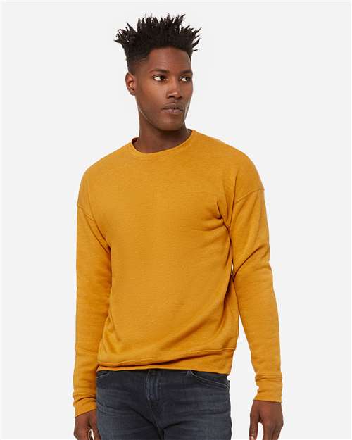 BELLA + CANVAS Unisex Sponge Fleece Drop Shoulder Crewneck Sweatshirt 3945 - Heather Mustard