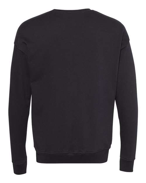 BELLA + CANVAS Unisex Sponge Fleece Drop Shoulder Crewneck Sweatshirt 3945 - DTG Black