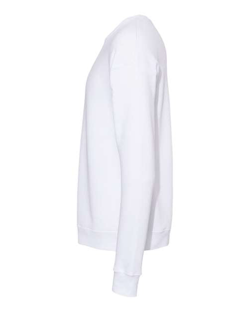 BELLA + CANVAS Unisex Sponge Fleece Drop Shoulder Crewneck Sweatshirt 3945 - DTG White