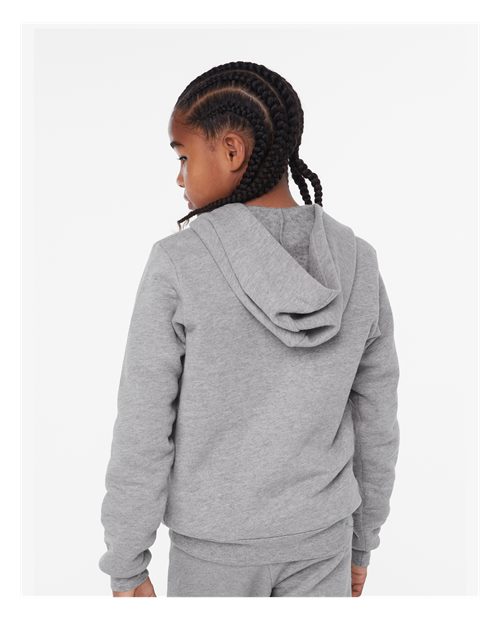 BELLA + CANVAS Youth Sponge Fleece Full-Zip Hoodie Sweatshirt 3739Y