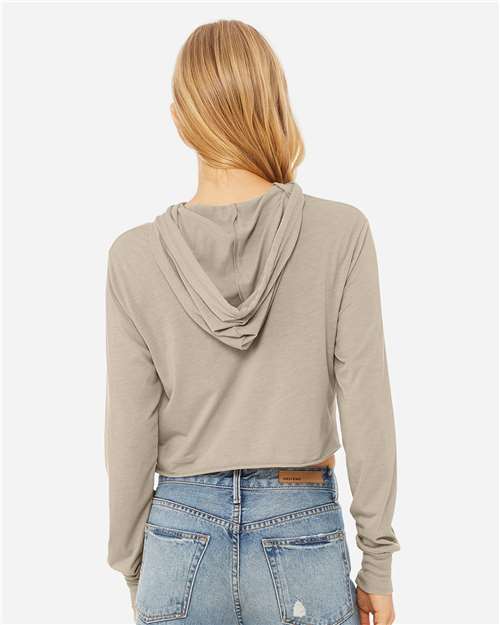 BELLA + CANVAS Women’s Triblend Crop Long Sleeve Hoodie 8512