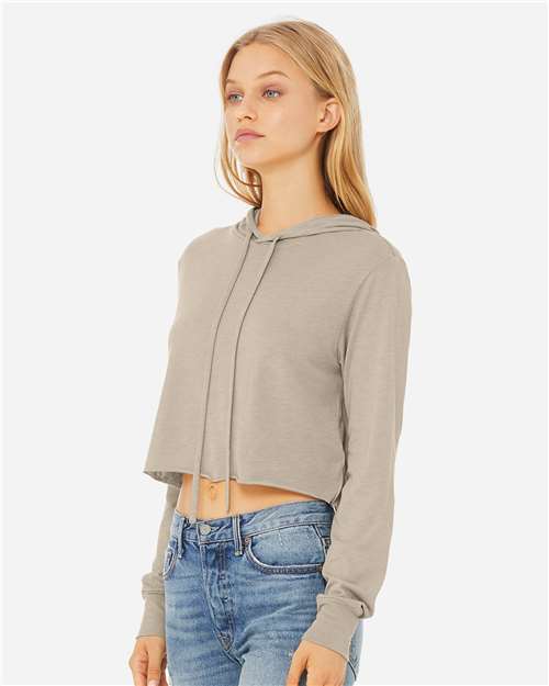 BELLA + CANVAS Women’s Triblend Crop Long Sleeve Hoodie 8512