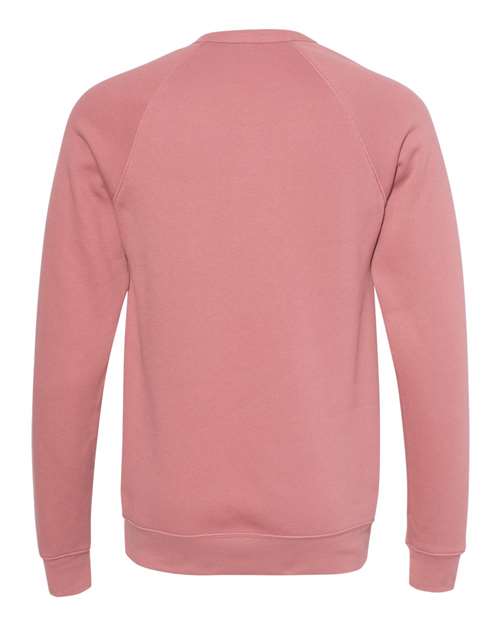 BELLA + CANVAS Unisex Sponge Fleece Raglan Crewneck Sweatshirt 3901 - Mauve