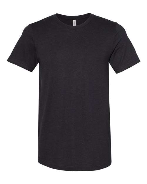 BELLA + CANVAS Unisex Sueded Tee 3301 - Black Heather
