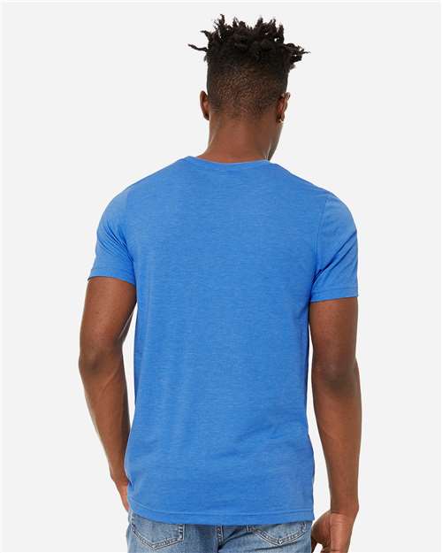 BELLA + CANVAS Unisex Sueded Tee 3301 - Heather Columbia Blue