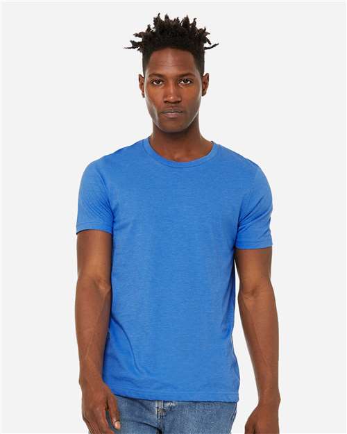 BELLA + CANVAS Unisex Sueded Tee 3301 - Heather Columbia Blue