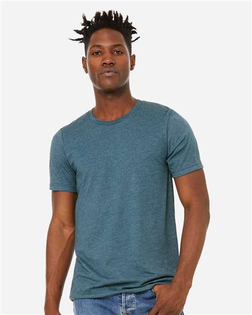 BELLA + CANVAS Unisex Sueded Tee 3301 - Heather Deep Teal