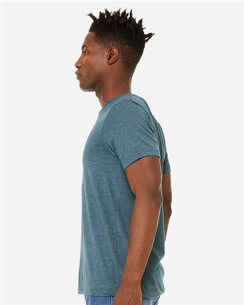BELLA + CANVAS Unisex Sueded Tee 3301 - Heather Deep Teal
