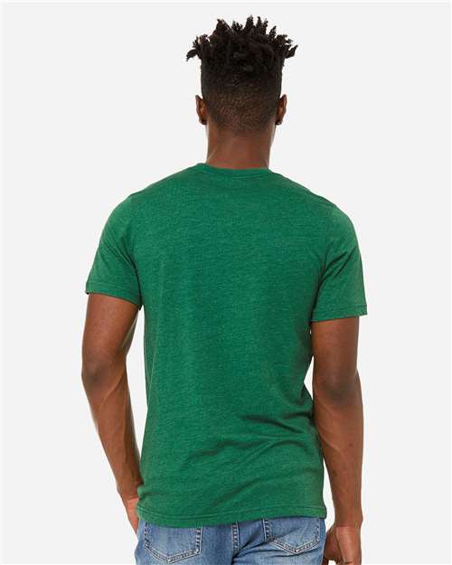BELLA + CANVAS Unisex Sueded Tee 3301 - Heather Grass Green