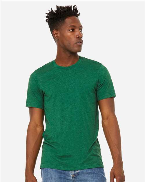 BELLA + CANVAS Unisex Sueded Tee 3301 - Heather Grass Green