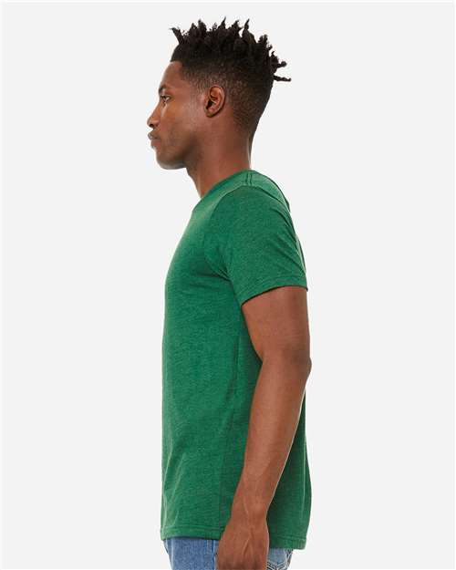BELLA + CANVAS Unisex Sueded Tee 3301 - Heather Grass Green
