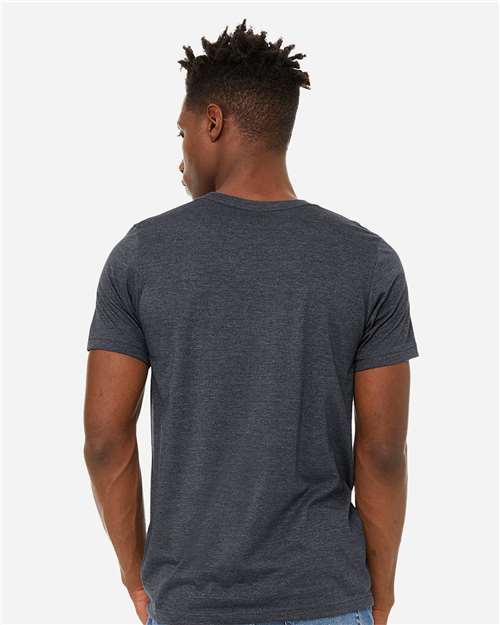 BELLA + CANVAS Unisex Sueded Tee 3301 - Heather Midnight Navy