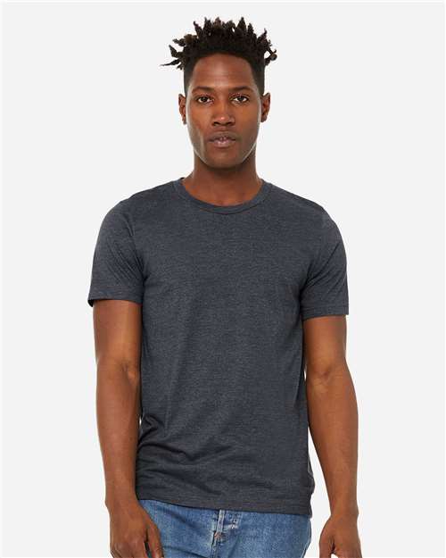 BELLA + CANVAS Unisex Sueded Tee 3301 - Heather Midnight Navy