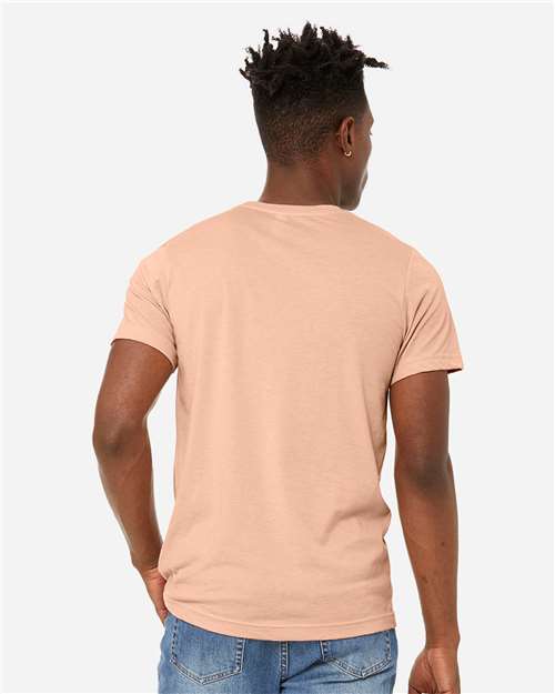 BELLA + CANVAS Unisex Sueded Tee 3301 - Heather Peach