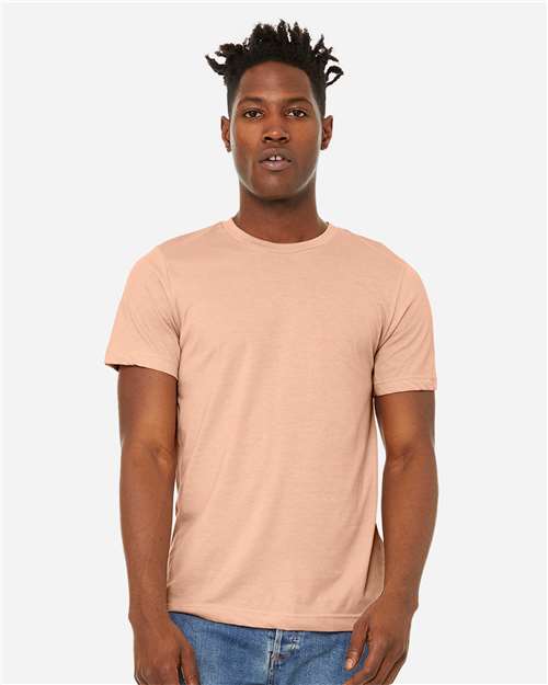 BELLA + CANVAS Unisex Sueded Tee 3301 - Heather Peach