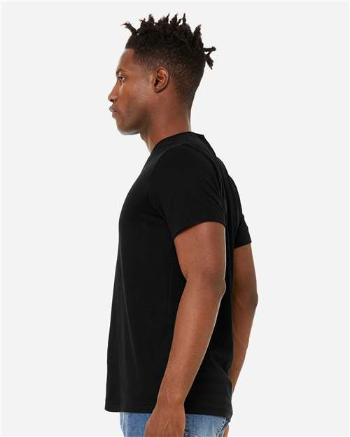 BELLA + CANVAS Unisex Sueded Tee 3301 - Solid Black Blend