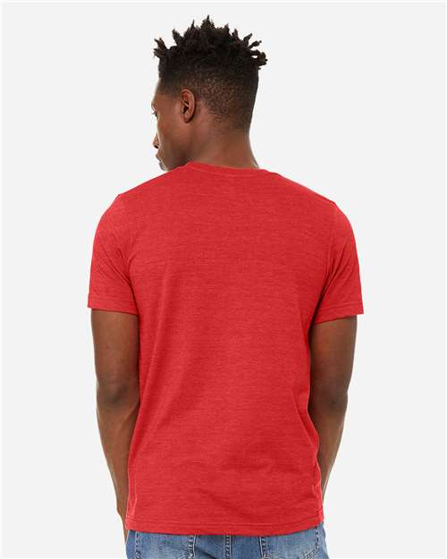 BELLA + CANVAS Unisex Sueded Tee 3301 - Heather Red