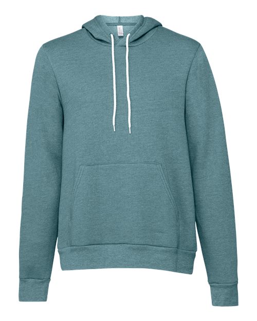 BELLA + CANVAS Unisex Sponge Fleece Hoodie Sweatshirt 3719 - Heather Deep Teal