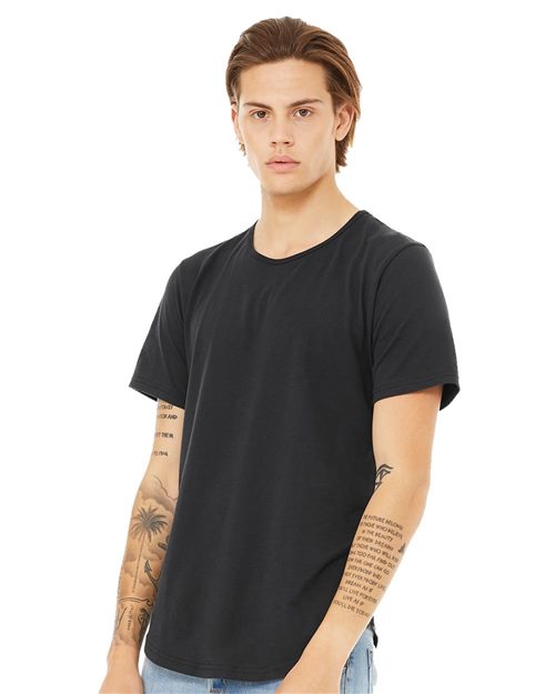 BELLA + CANVAS Men's Jersey Curved Hem Tee 3003