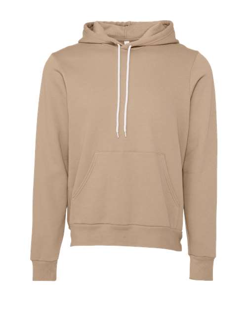 BELLA + CANVAS Unisex Sponge Fleece Hoodie Sweatshirt 3719 - Tan