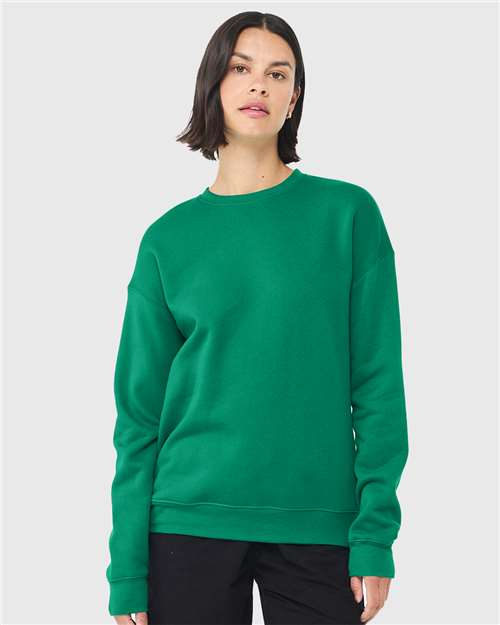 BELLA + CANVAS Unisex Sponge Fleece Drop Shoulder Crewneck Sweatshirt 3945 - Kelly