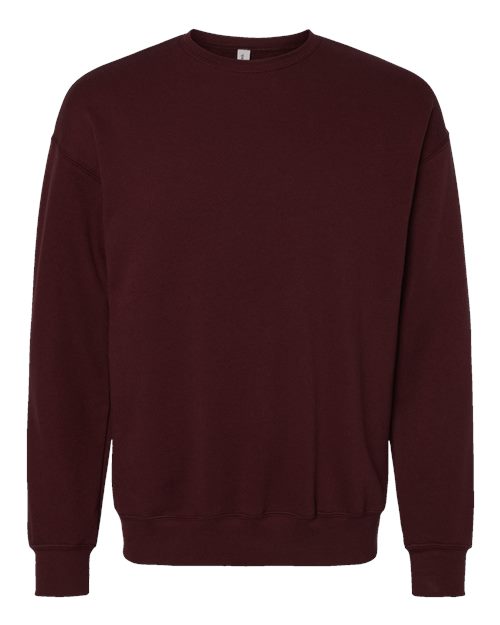 BELLA + CANVAS Unisex Sponge Fleece Drop Shoulder Crewneck Sweatshirt 3945 - Maroon