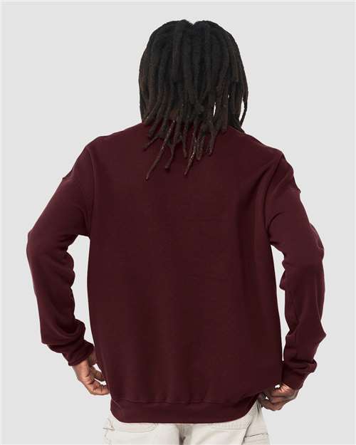 BELLA + CANVAS Unisex Sponge Fleece Drop Shoulder Crewneck Sweatshirt 3945 - Maroon