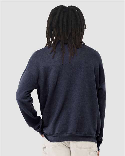 BELLA + CANVAS Unisex Sponge Fleece Drop Shoulder Crewneck Sweatshirt 3945 - Heather Navy
