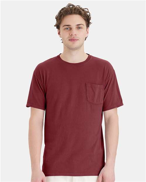 ComfortWash by Hanes Unisex Garment-Dyed Pocket T-Shirt GDH150 - Cayenne