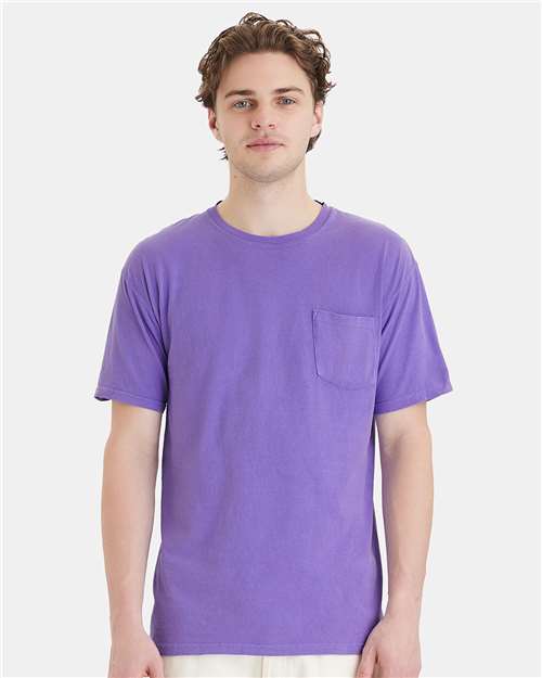 ComfortWash by Hanes Unisex Garment-Dyed Pocket T-Shirt GDH150 - Lavender